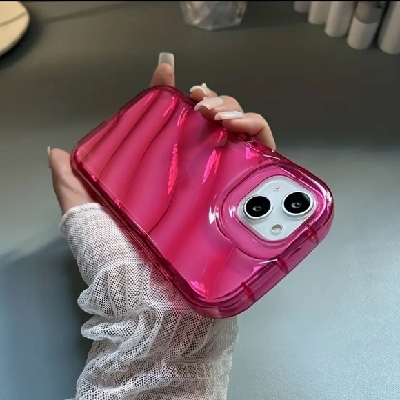 Pink Trandparent Jelly Phone Case for IPhone 12 - Picture 3 of 3